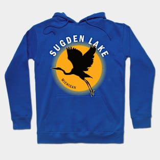 Sugden Lake in Michigan Heron Sunrise Hoodie